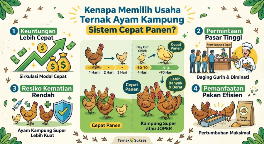 Kenapa Memilih Usaha Ternak Ayam Kampung Sistem Cepat Panen